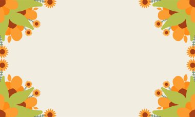 Fotokopi alanı olan güzel çiçek ve çiçek arkaplanı