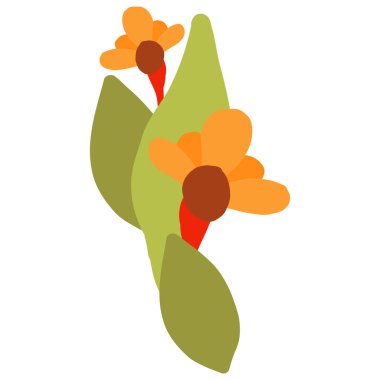 Beyaz arkaplanda çiçek yaprağı süsü var.