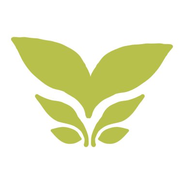 Çiçek süsü çiçek yaprağı beyaz arkaplanda izole edilmiş.