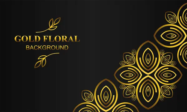 Élégant Fond Floral Avec Ornement Floral Feuille — Image vectorielle
