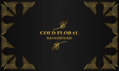 Çiçekli, çiçekli ve yapraklı güzel altın çiçekli arkaplan