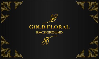 Çiçekli, çiçekli ve yapraklı güzel altın çiçekli arkaplan