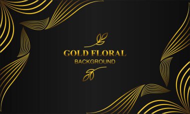 Çiçekli, çiçekli ve yapraklı güzel altın çiçekli arkaplan