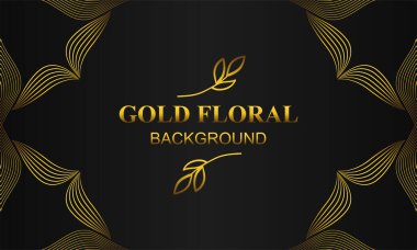 Çiçekli, çiçekli ve yapraklı güzel altın çiçekli arkaplan