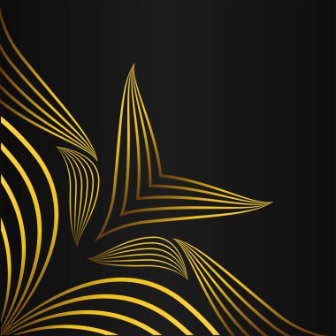 Zarif altın çiçekli çerçeve sınır dekorasyonu tasarımı