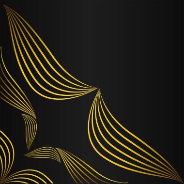 Zarif altın çiçekli çerçeve sınır dekorasyonu tasarımı