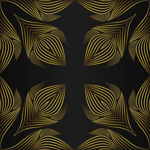 Cadre Bordure Décoration Design Sur Fond Noir — Image vectorielle