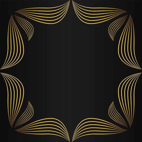 Рамка Дизайн Декора Границы Черном Фоне — стоковый вектор