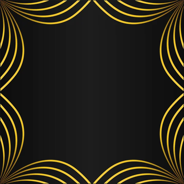 黒い背景のフレーム境界の装飾の設計 — ストックベクタ
