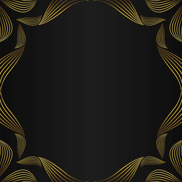 Дизайн Рамки Прикраси Чорному Фоні — стоковий вектор