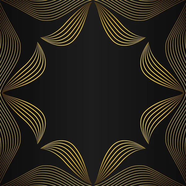 Дизайн Рамки Прикраси Чорному Фоні — стоковий вектор