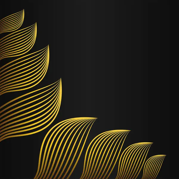 Elegancki Złoty Kwiatowy Ramka Obramowanie Dekoracji — Wektor stockowy