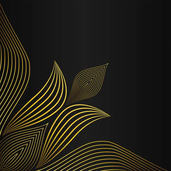 Elegante Gold Florale Rahmen Rand Dekoration Design — Stockvektor