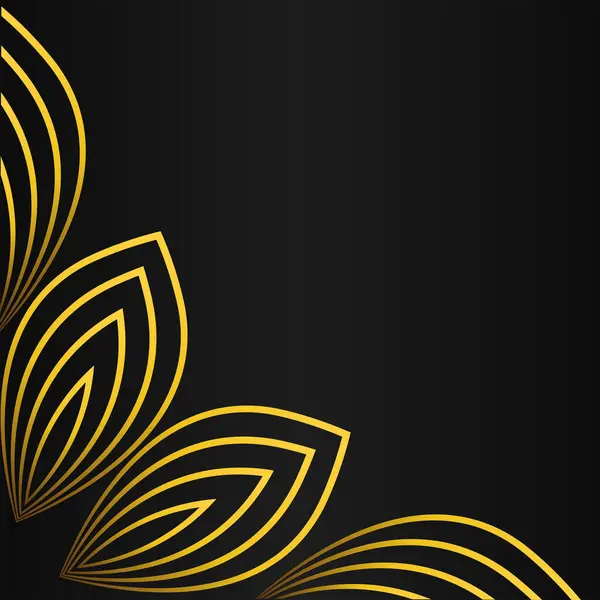 Design Elegante Borda Moldura Floral Ouro — Vetor de Stock