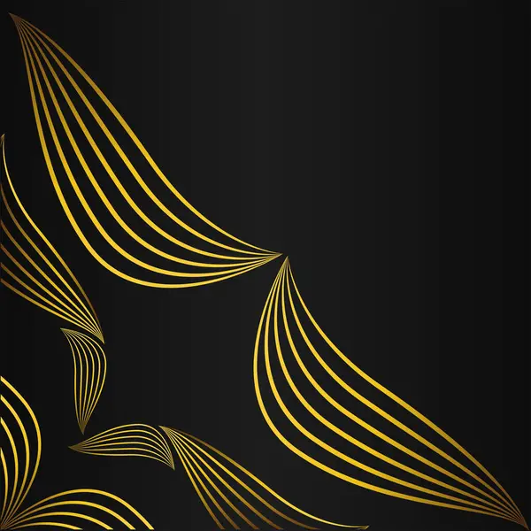 Elegant Guld Blommig Ram Gräns Dekoration Design — Stock vektor