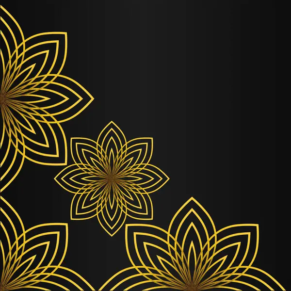 Luxusní Elegantní Zlatý Květinový Rám Okraj Dekorace Design — Stockový vektor