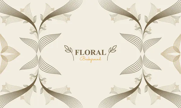 Floraler Hintergrund Mit Abstrakter Natürlicher Form Blatt Und Floralem Ornament — Stockvektor