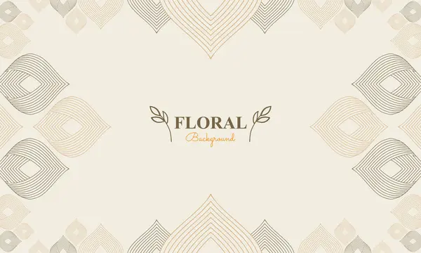 Fundo Floral Com Forma Natural Abstrata Folha Ornamento Floral Estilo — Vetor de Stock