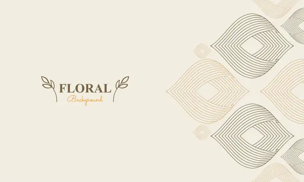 Fundo Floral Com Forma Natural Abstrata Folha Ornamento Floral Estilo —  Vetores de Stock