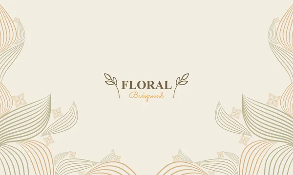 Sfondo Floreale Con Astratta Forma Naturale Foglia Ornamento Floreale Morbido — Vettoriale Stock