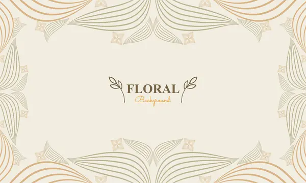 Fondo Floral Con Forma Natural Abstracta Hoja Adorno Floral Estilo — Vector de stock