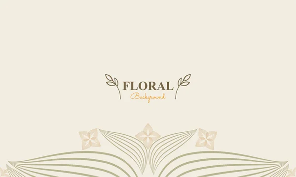 Fondo Floral Con Forma Natural Abstracta Hoja Adorno Floral Estilo — Vector de stock