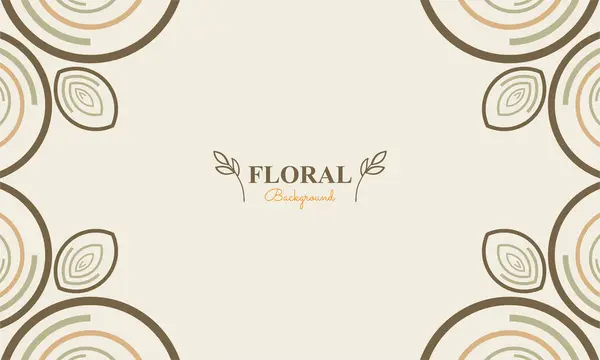 Floraler Hintergrund Mit Abstrakter Natürlicher Form Blatt Und Floralem Ornament — Stockvektor