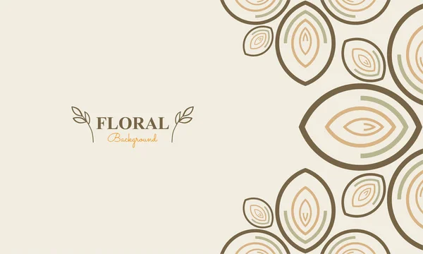Květinové Pozadí Abstraktním Přírodním Tvarem Listy Květinové Ornament Měkkém Pastelové — Stockový vektor