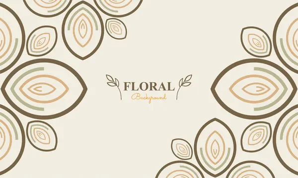 Sfondo Floreale Con Astratta Forma Naturale Foglia Ornamento Floreale Morbido — Vettoriale Stock