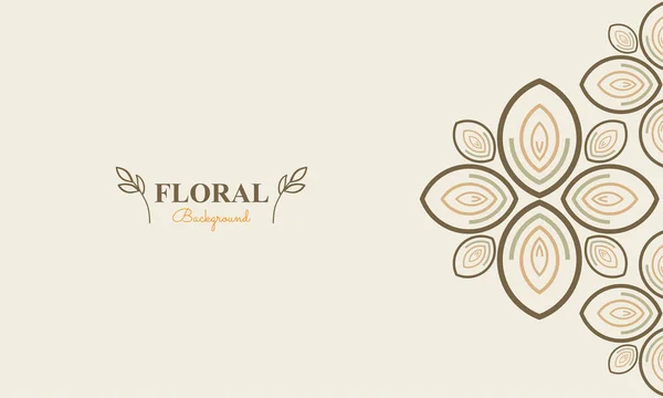 Fundo Floral Com Forma Natural Abstrata Folha Ornamento Floral Estilo — Vetor de Stock