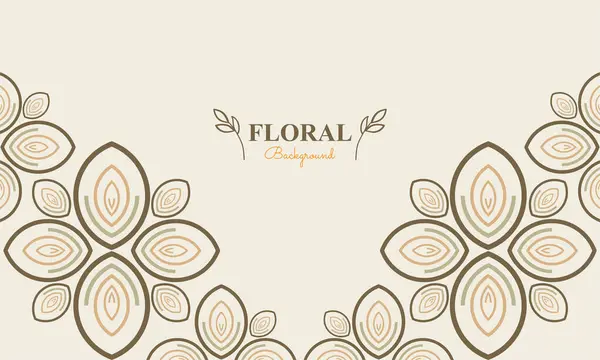 Fond Floral Avec Forme Naturelle Abstraite Feuille Ornement Floral Dans — Image vectorielle