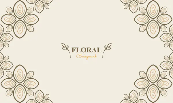 Fundo Floral Com Forma Natural Abstrata Folha Ornamento Floral Estilo —  Vetores de Stock