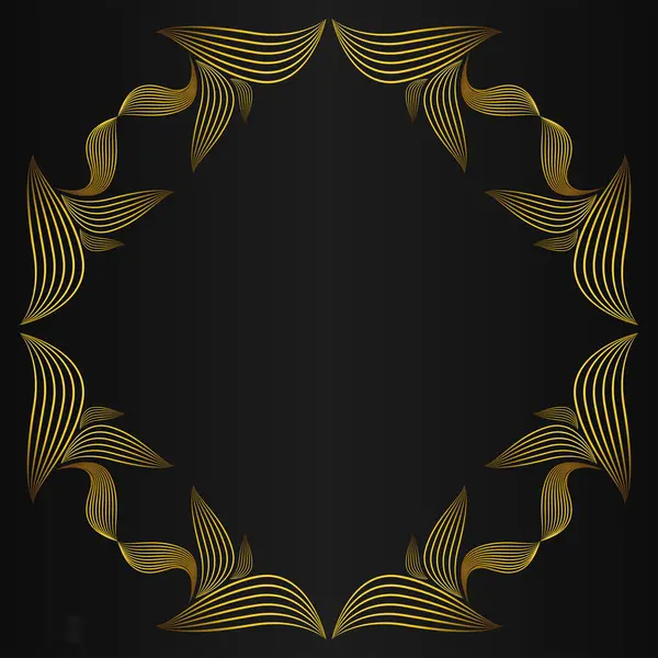 Золотой Лепесток Цветка Роскошный Дизайн Цветочные Украшения Золота — стоковый вектор