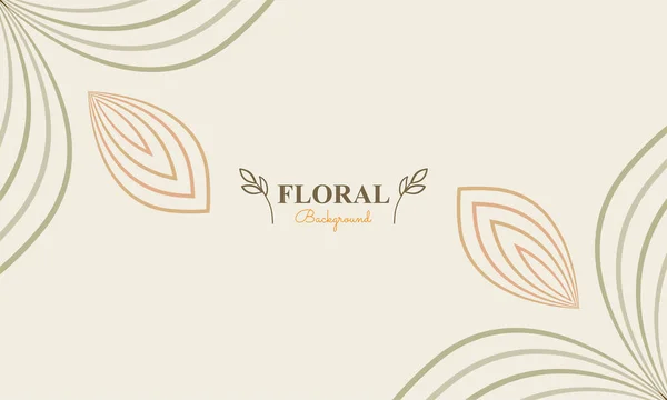 自然花卉背景 抽象自然形状 叶和花装饰 柔和色彩风格 — 图库矢量图片