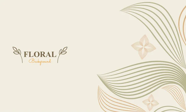 Fondo Floral Natural Con Forma Natural Abstracta Hoja Adorno Floral — Archivo Imágenes Vectoriales