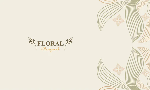 Fundo Floral Natural Com Forma Natural Abstrata Folha Ornamento Floral — Vetor de Stock