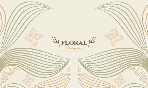 Fondo Floral Natural Con Forma Natural Abstracta Hoja Adorno Floral — Vector de stock