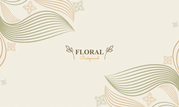 Fondo Floral Natural Con Forma Natural Abstracta Hoja Adorno Floral — Archivo Imágenes Vectoriales