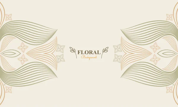 Fundo Floral Natural Com Forma Natural Abstrata Folha Ornamento Floral — Vetor de Stock