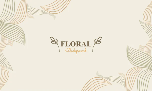 Fond Floral Naturel Avec Forme Naturelle Abstraite Feuille Ornement Floral — Image vectorielle