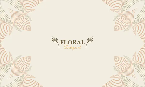 Fondo Floral Natural Con Forma Natural Abstracta Hoja Adorno Floral — Vector de stock
