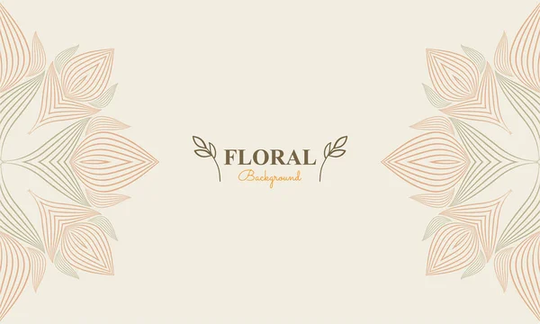 柔らかい色のスタイルで抽象的な自然な形 葉と花の装飾の自然な花の背景 — ストックベクタ