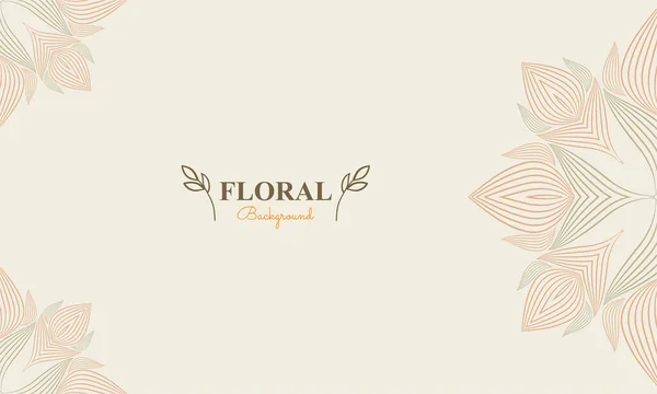 Natürliche Florale Hintergrund Mit Abstrakten Natürlichen Form Blatt Und Floralen — Stockvektor