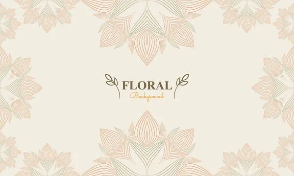 Sfondo Floreale Naturale Con Astratta Forma Naturale Foglia Ornamento Floreale — Vettoriale Stock
