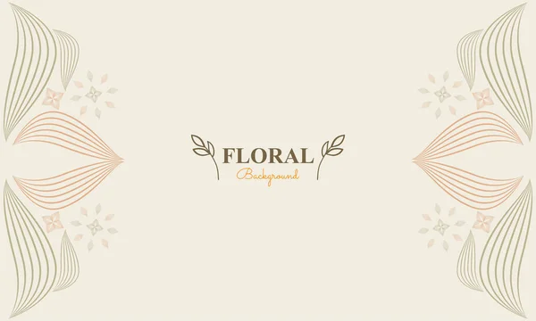 Sfondo Floreale Astratto Con Forma Naturale Astratta Foglia Ornamento Floreale — Vettoriale Stock