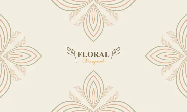 Sfondo Floreale Astratto Con Forma Naturale Astratta Foglia Ornamento Floreale — Vettoriale Stock