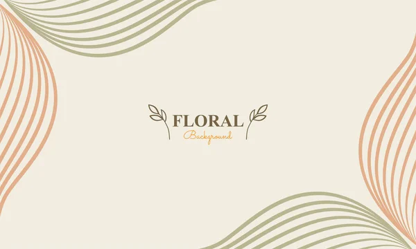Abstrato Fundo Floral Com Forma Natural Abstrata Folha Ornamento Floral —  Vetores de Stock