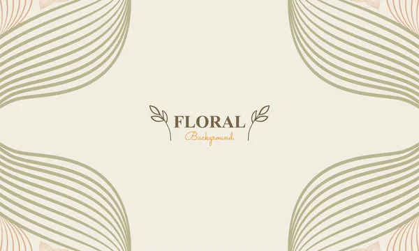 Abstrakte Florale Hintergrund Mit Abstrakten Natürlichen Form Blatt Und Floralen — Stockvektor