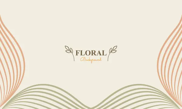 Abstrakte Florale Hintergrund Mit Abstrakten Natürlichen Form Blatt Und Floralen — Stockvektor