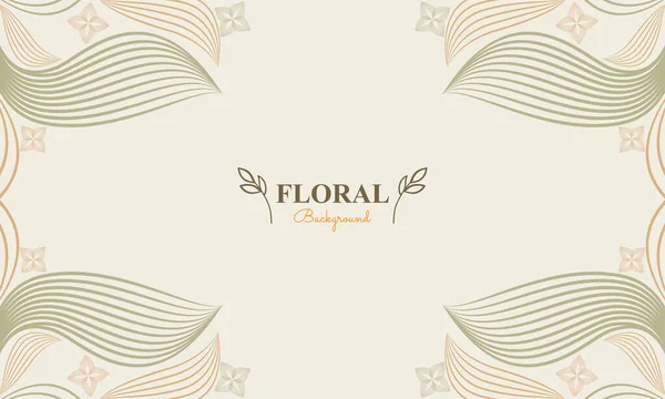Fondo Floral Abstracto Con Forma Natural Abstracta Hoja Adorno Floral — Vector de stock